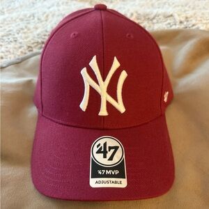 *NWT* ‘47 Brand Yankees Hat - Deep Red